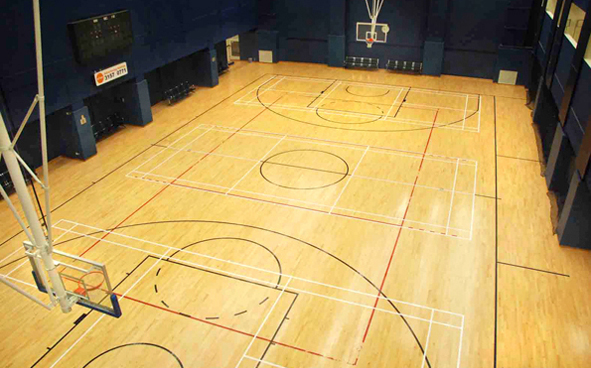 多用途練習場設置為籃球場